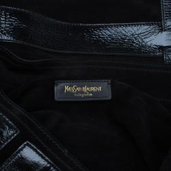 Pre Owned Saint Laurent Paris Black Patent Large Muse Two Tote