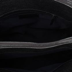 Pre Owned Saint Laurent Paris Metallic Silver Leather Sac 32 Tote