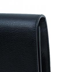 Pre Owned Saint Laurent Paris Black Leather Large CHYC Clutch