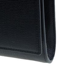 Pre Owned Saint Laurent Paris Black Leather Large CHYC Clutch