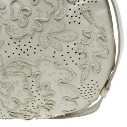 Pre Owned Saint Laurent Paris Cream Leather Limited Edition Mombasa Horn Hobo Bag