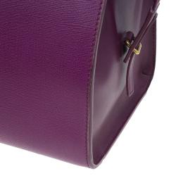 Pre Owned حقيبة سان لوران باريس كاباس شيك جلد أرجواني متوسطة