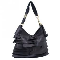  Saint Laurent Paris Metallic Brown Leather Small St. Tropez Hobo