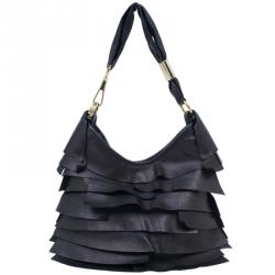  Saint Laurent Paris Metallic Brown Leather Small St. Tropez Hobo