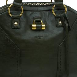 Saint Laurent Paris Olive Green Leather Large Muse Bag