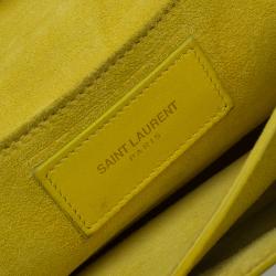 Saint Laurent Paris Yellow Leather Mini Y-Ligne Pochette Crossbody Bag