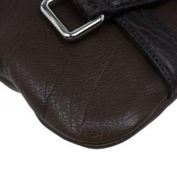 Saint Laurent Paris Brown Leather Small Vavin Messenger Bag