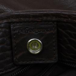 Saint Laurent Paris Brown Leather Small Vavin Messenger Bag