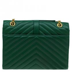 مملوكة مسبقًا Saint Laurent Paris Green Leather Medium Cassandre Flap Bag