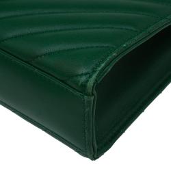 مملوكة مسبقًا Saint Laurent Paris Green Leather Medium Cassandre Flap Bag