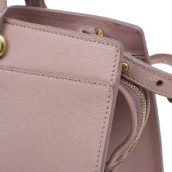 Pre Owned Saint Laurent Paris Nude Textured Leather Small Cabas Chyc Satchel