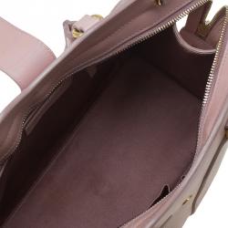 Pre Owned Saint Laurent Paris Nude Textured Leather Small Cabas Chyc Satchel