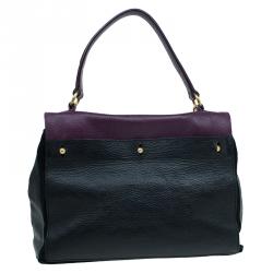 مملوكة مسبقًا Saint Laurent Paris Black/Purple Leather Medium Muse Two Satchel