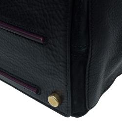 مملوكة مسبقًا Saint Laurent Paris Black/Purple Leather Medium Muse Two Satchel