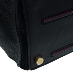 مملوكة مسبقًا Saint Laurent Paris Black/Purple Leather Medium Muse Two Satchel