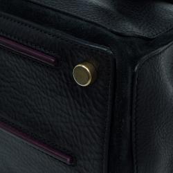 مملوكة مسبقًا Saint Laurent Paris Black/Purple Leather Medium Muse Two Satchel