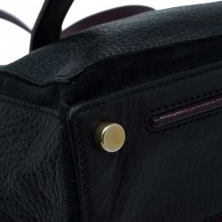 مملوكة مسبقًا Saint Laurent Paris Black/Purple Leather Medium Muse Two Satchel