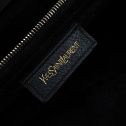 مملوكة مسبقًا Saint Laurent Paris Black/Purple Leather Medium Muse Two Satchel