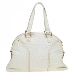 Pre Owned حقيبة سان لوران باريس موس جلد نعام كبيرة