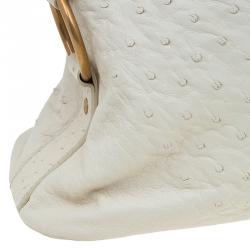 Pre Owned حقيبة سان لوران باريس موس جلد نعام كبيرة