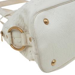 Pre Owned حقيبة سان لوران باريس موس جلد نعام كبيرة