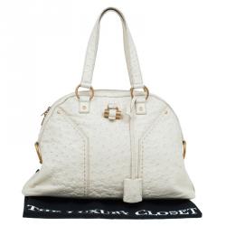 Pre Owned حقيبة سان لوران باريس موس جلد نعام كبيرة