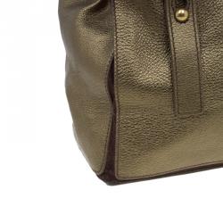 مملوكة مسبقًا حقيبة سان لوران باريس موس جلد برونزي بيدين علويتين كبيرة