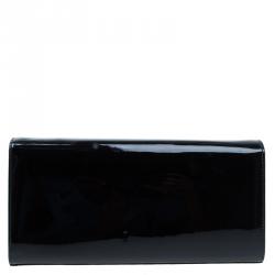 مملوكة مسبقًا حقيبة كلتش سان لوران باريس كاساندر جلد أسود لامع