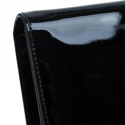 مملوكة مسبقًا حقيبة كلتش سان لوران باريس كاساندر جلد أسود لامع