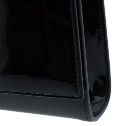 مملوكة مسبقًا حقيبة كلتش سان لوران باريس كاساندر جلد أسود لامع