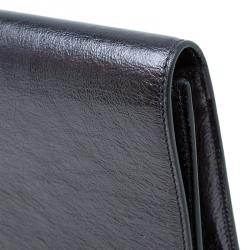 مملوكة مسبقًا حقيبة كلتش سان لوران باريس بيل دى جور جلد رصاصي بقلاب