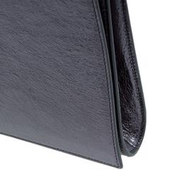 مملوكة مسبقًا حقيبة كلتش سان لوران باريس بيل دى جور جلد رصاصي بقلاب