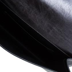 مملوكة مسبقًا حقيبة كلتش سان لوران باريس بيل دى جور جلد رصاصي بقلاب