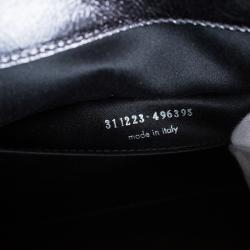 مملوكة مسبقًا حقيبة كلتش سان لوران باريس بيل دى جور جلد رصاصي بقلاب