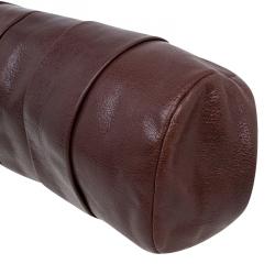 Pre Owned Saint Laurent Paris Brown Pleated Leather Dali Lips Clutch