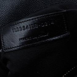 Pre Owned Saint Laurent Paris Black Matelasse Leather Large Cassandre Flap Bag