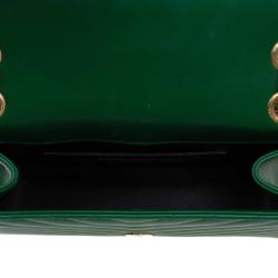 Saint Laurent Paris Green Leather Medium Cassandre Flap Bag