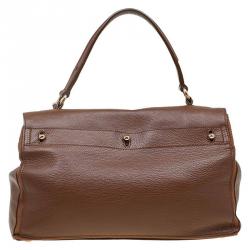 Saint Laurent Paris Brown Leather Medium Muse Two Satchel