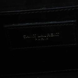 Pre Owned Saint Laurent Paris Black Leather Medium Tassel Crossbody Bag