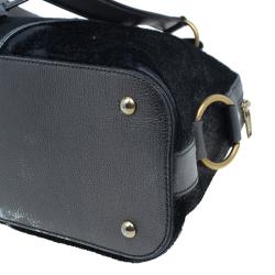 Pre Owned حقيبة سان لوران باريس موس شعر حصان ميتالك رمادي