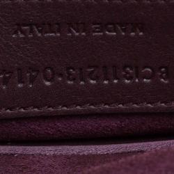 Pre Owned حقيبة كلاتش سان لوران باريس شيك كبيرة جلد عنابية