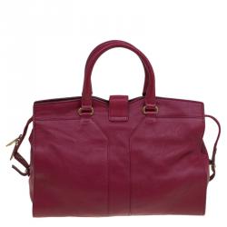 مملوكة مسبقًا Saint Laurent Paris Red Leather Medium Cabas Chyc Satchel