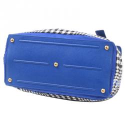 مملوكة مسبقًا Saint Laurent Paris Houndstooth Wool/Leather Large Muse Two Top Handle Bag