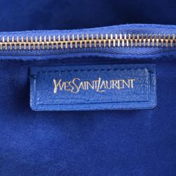 مملوكة مسبقًا Saint Laurent Paris Houndstooth Wool/Leather Large Muse Two Top Handle Bag