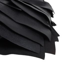 Saint Laurent Paris Black Leather St.Tropez Horn Hobo