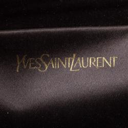 Pre Owned حقيبة كلاتش سان لوران باريس قلاب بَل دو جور جلد لامعة برونزية