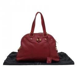 مملوكة مسبقًا Saint Laurent Paris Red Leather Medium Muse Satchel