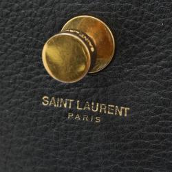 Pre Owned Saint Laurent Paris Bi Color Leather/Suede Muse Two Satchel