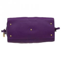 Pre Owned حقيبة سان لوران باريس كاباس شيك متوسط جلد بنفسجية