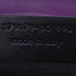 Pre Owned حقيبة سان لوران باريس كاباس شيك متوسط جلد بنفسجية